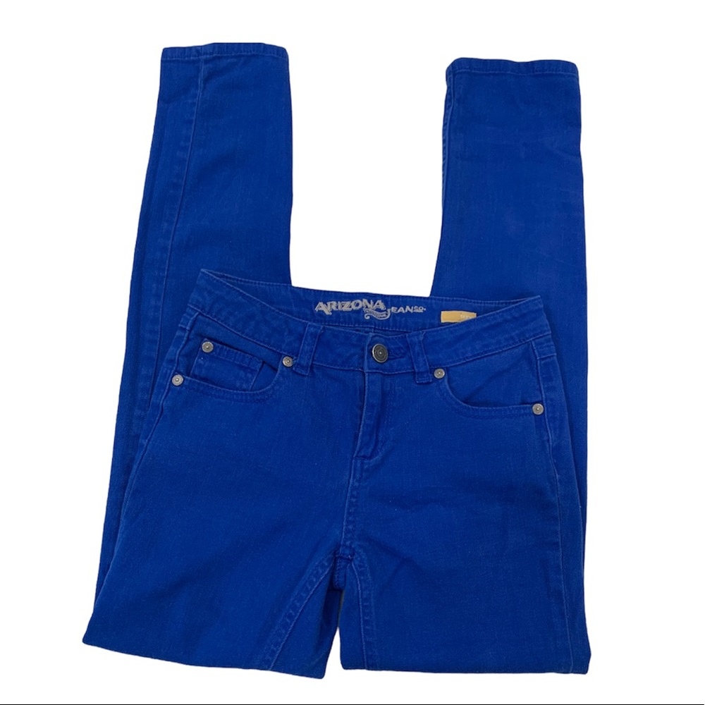 Arizona Jeans Colorful Bright Blue Skinny Jeans Girl's Size 12